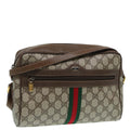 GUCCI GG Supreme Web Sherry Line Shoulder Bag Beige Gold 56 02 005 86167