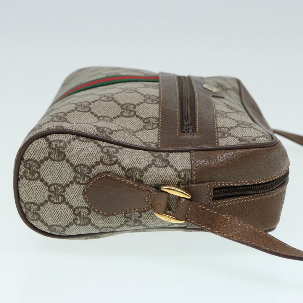 GUCCI GG Supreme Web Sherry Line Shoulder Bag Beige Gold 56 02 005 86167