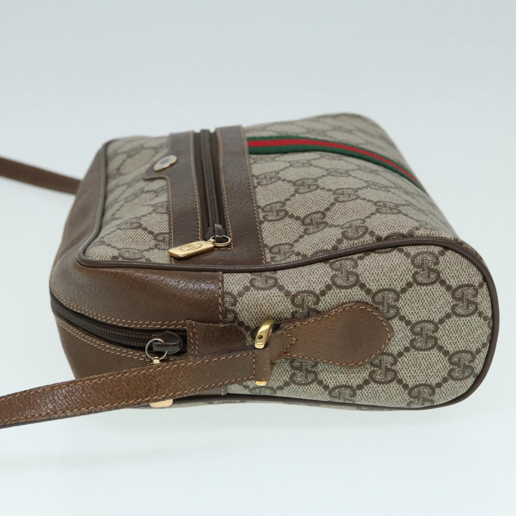 GUCCI GG Supreme Web Sherry Line Shoulder Bag Beige Gold 56 02 005 86167