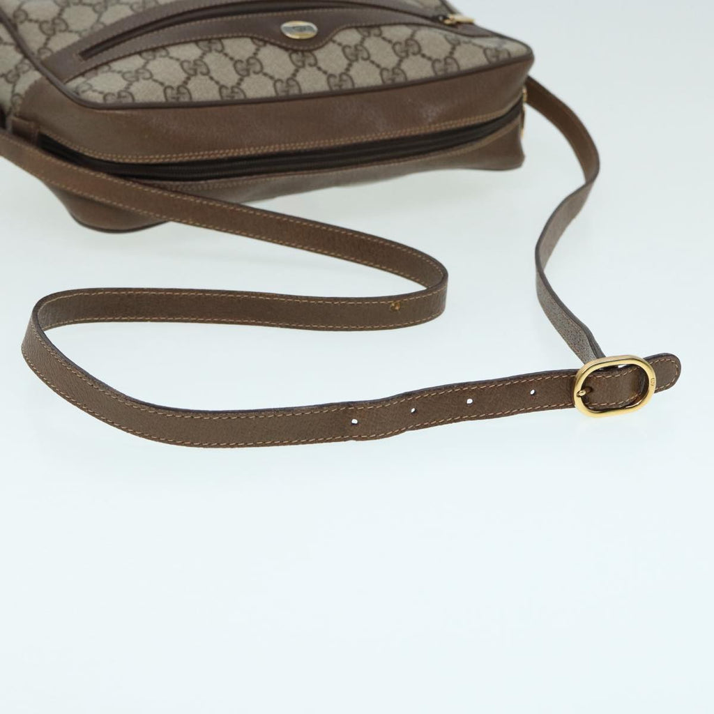GUCCI GG Supreme Web Sherry Line Shoulder Bag Beige Gold 56 02 005 86167