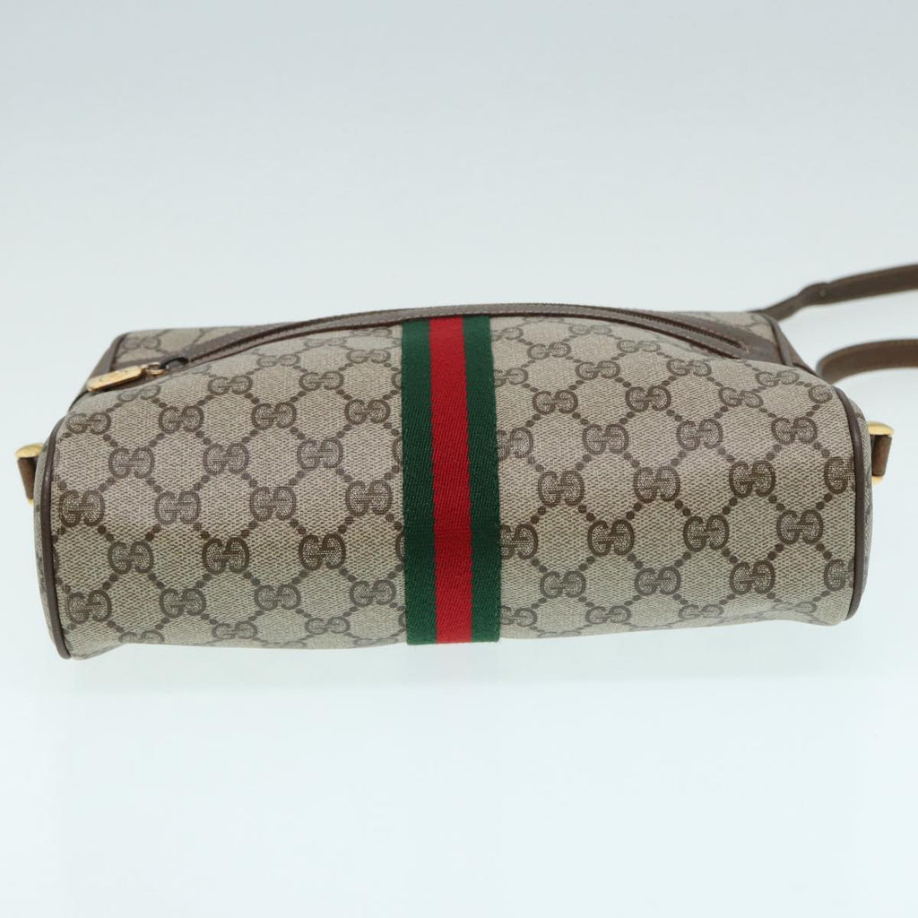 GUCCI GG Supreme Web Sherry Line Shoulder Bag Beige Gold 56 02 005 86167