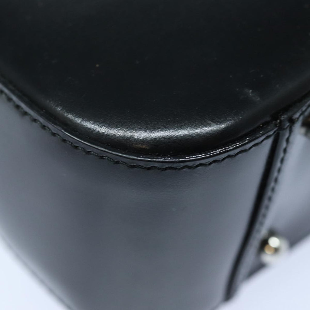 GUCCI Hand Bag Enamel 2way Black Silver 000 2858 0308 5 86179