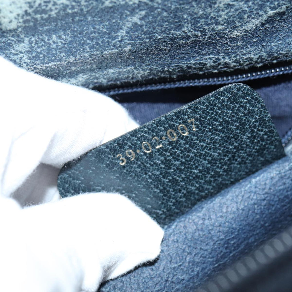 GUCCI GG Supreme Sherry Line Boston Bag PVC Navy Red gold 39 02 007 86217