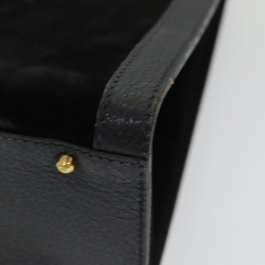 GUCCI Bamboo Hand Bag Suede Black Gold 002 2853 0260 0 86258