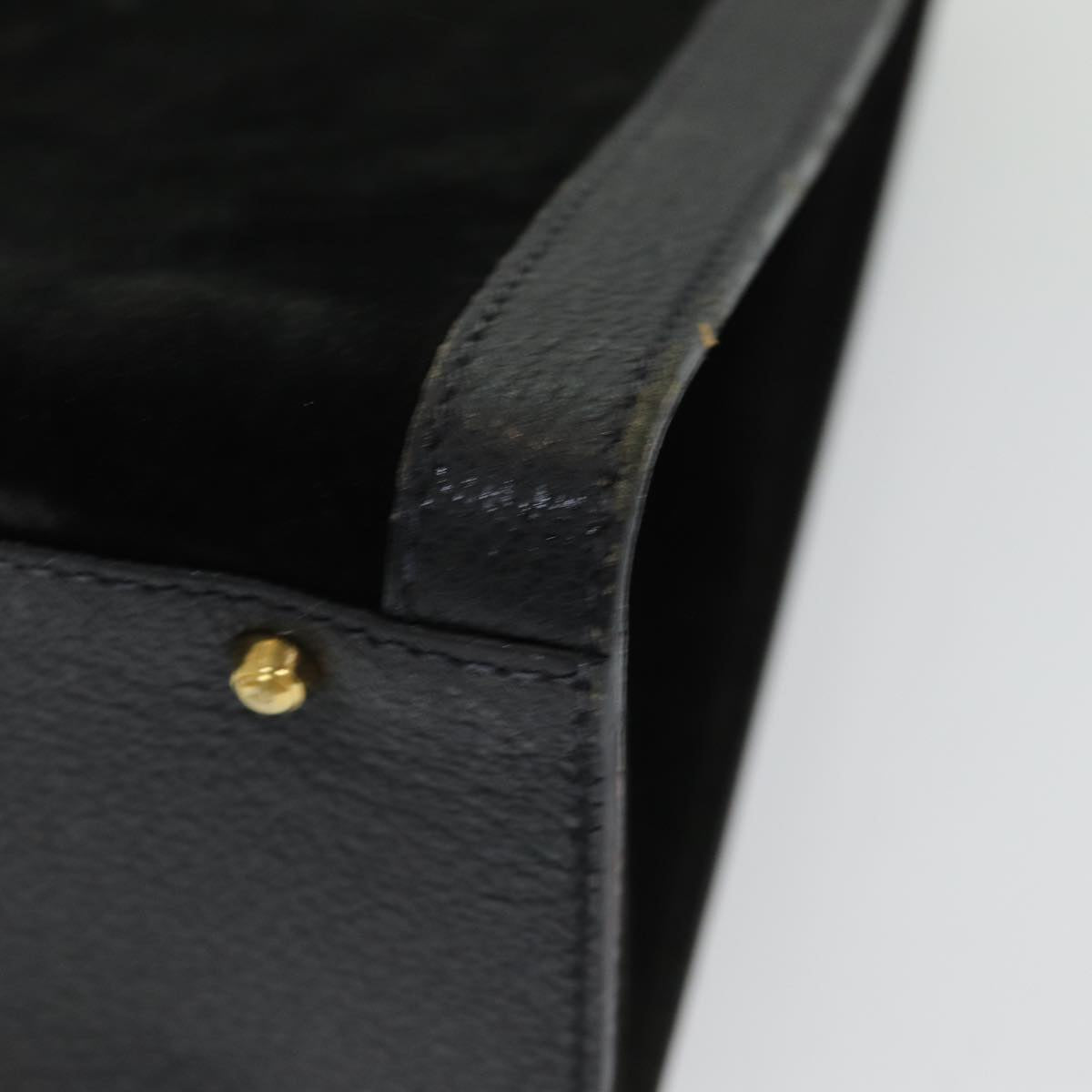GUCCI Bamboo Hand Bag Suede Black Gold 002 2853 0260 0 86258