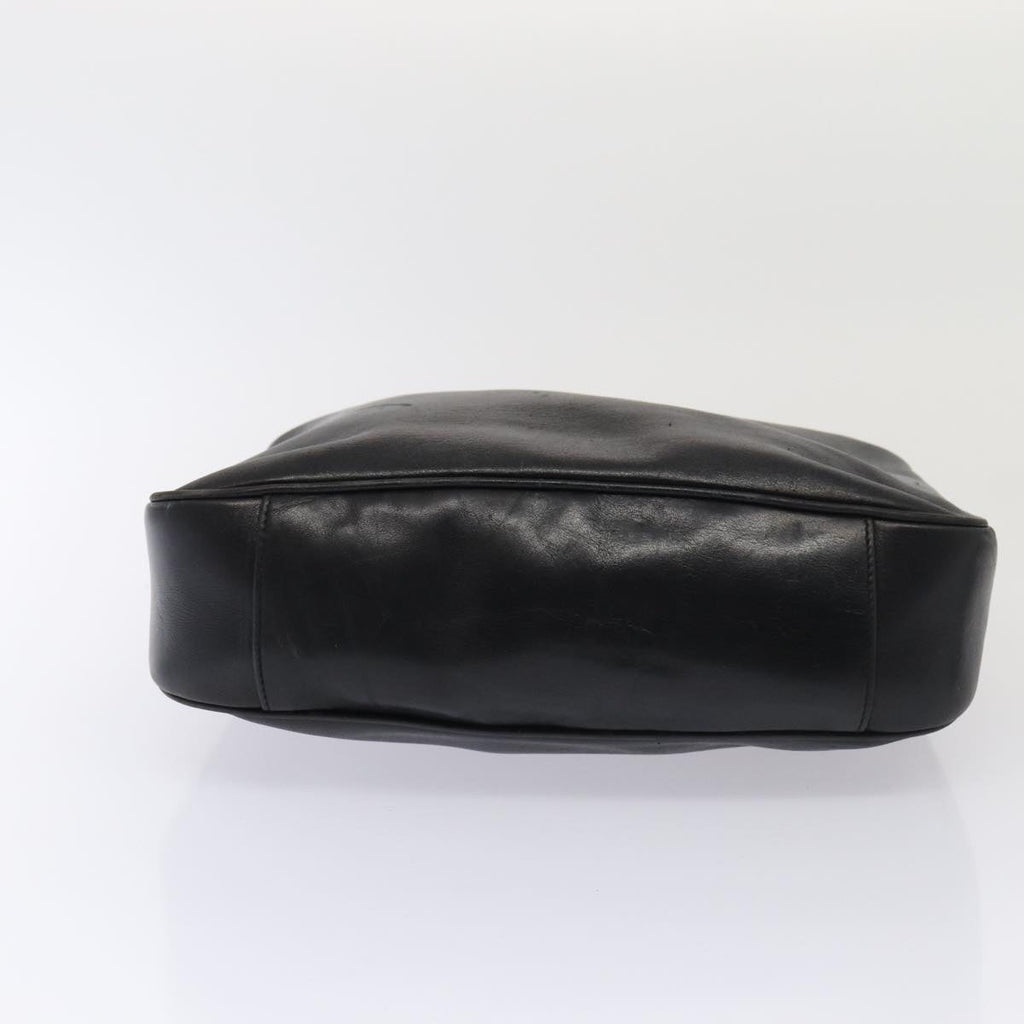 GUCCI Bamboo Hand Bag Leather 2way Black Gold 001 2113 1638 86261