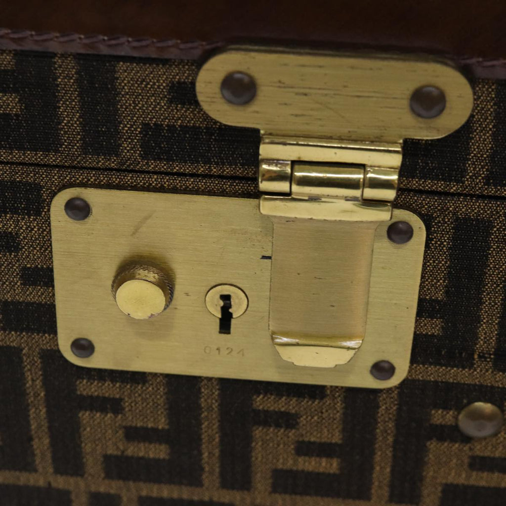 FENDI Zucca Canvas Trunk Brown 86274