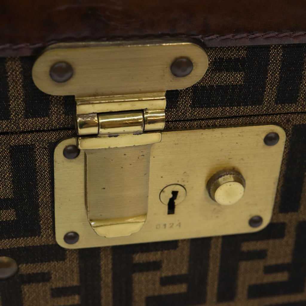 FENDI Zucca Canvas Trunk Brown 86274