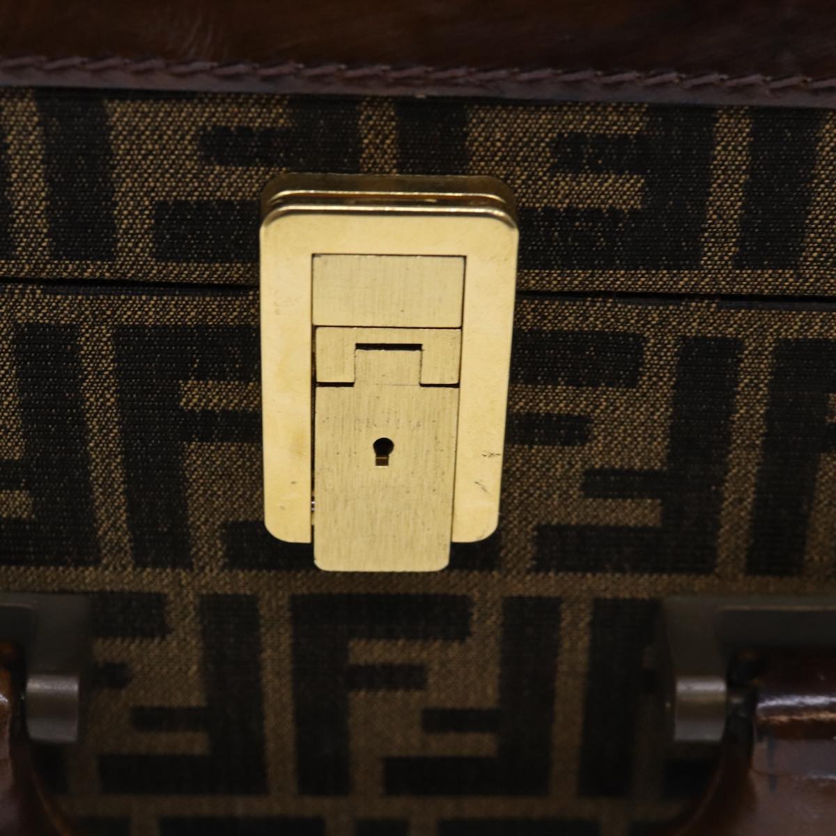 FENDI Zucca Canvas Trunk Brown 86274