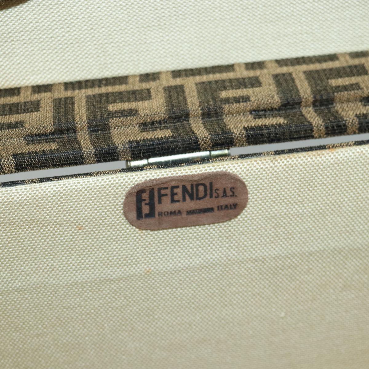 FENDI Zucca Canvas Trunk Brown 86274