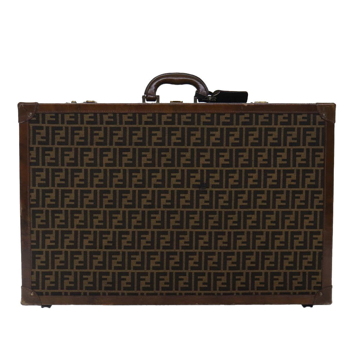 FENDI Zucca Canvas Trunk Brown 86274