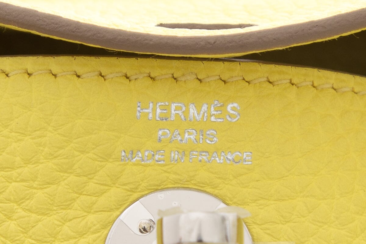 HermÃƒÆ’Ã‚Â¨s 2022 Yellow Mini (20) Lindy Handbag