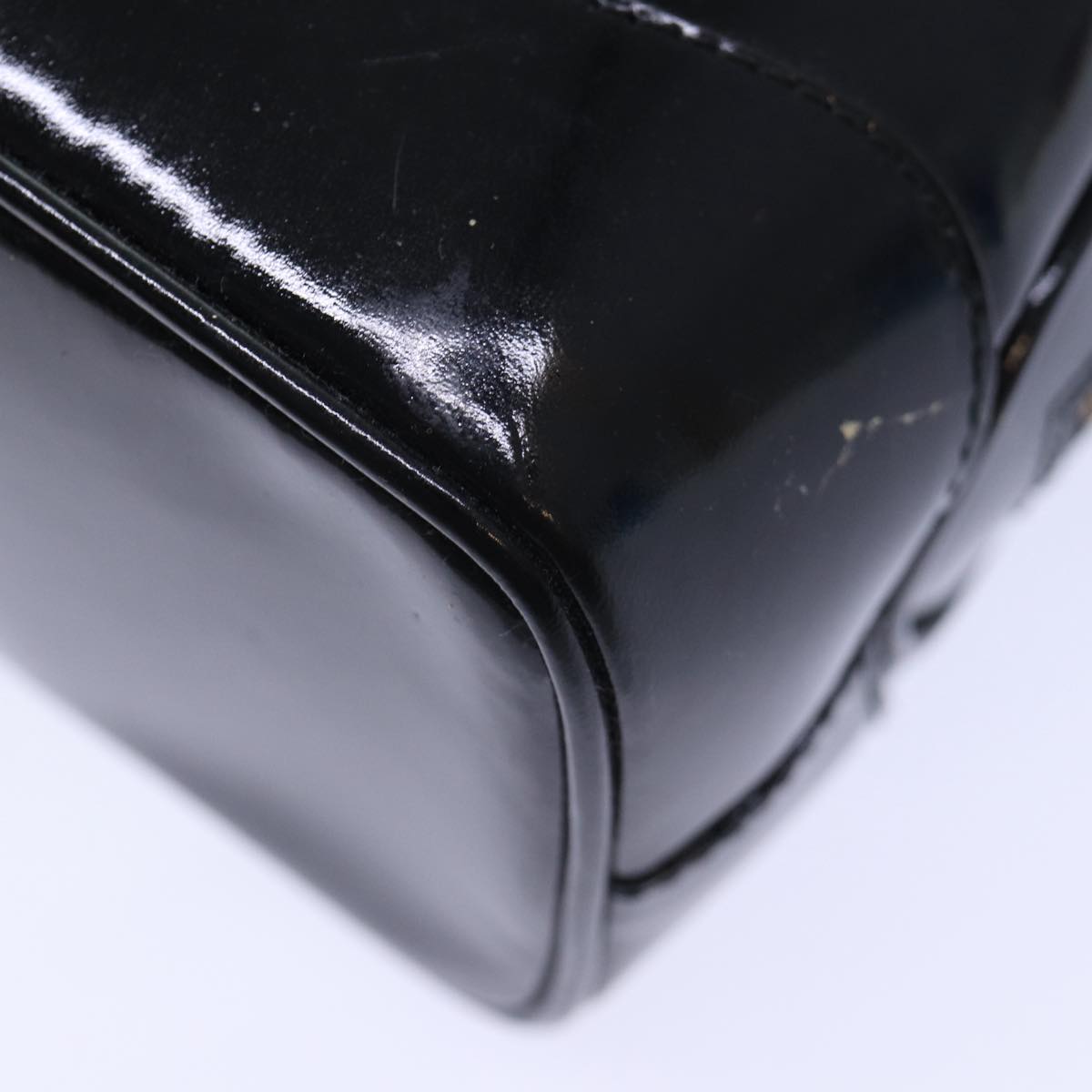 GUCCI Bamboo Backpack Enamel Black Gold 001 1075 1650 0 86335