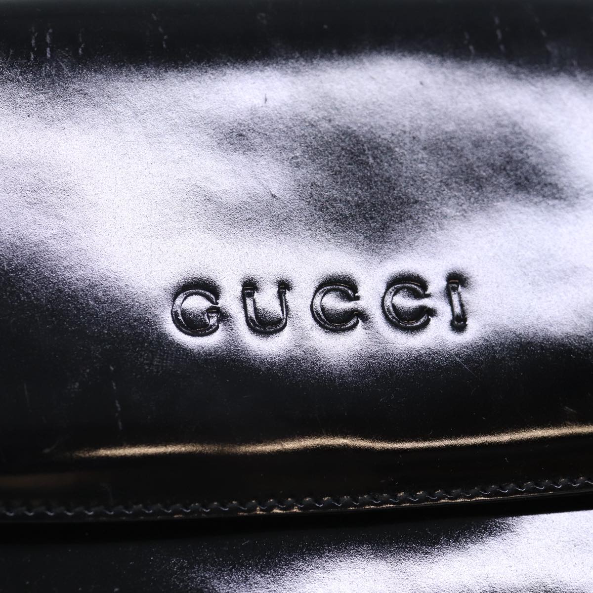 GUCCI Bamboo Backpack Enamel Black Gold 001 1075 1650 0 86335