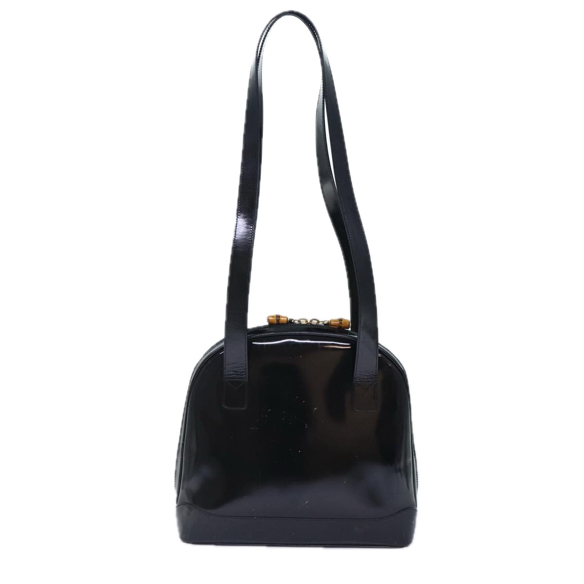 GUCCI Bamboo Backpack Enamel Black Gold 001 1075 1650 0 86335