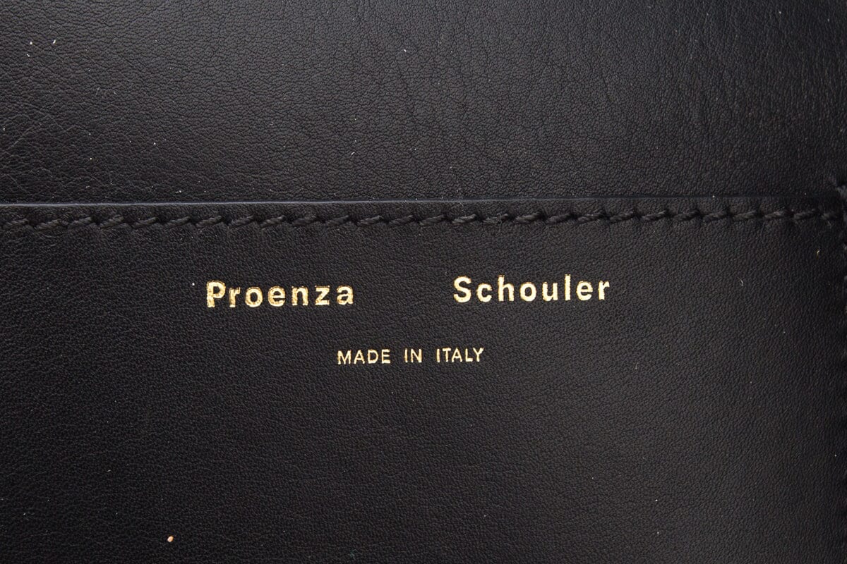 Proenza Schouler Black Leather Pipe Handbag