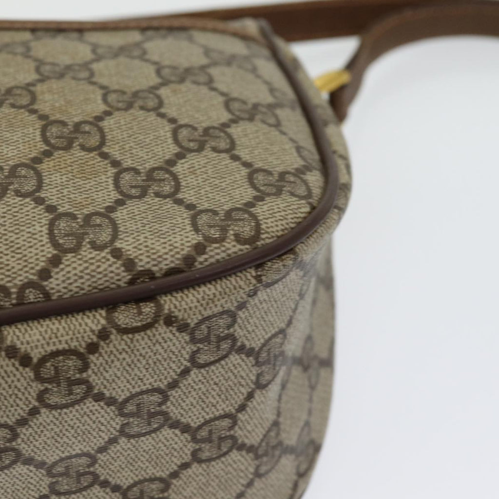 GUCCI GG Canvas Web Sherry Line Shoulder Bag PVC Beige Green Red 86406