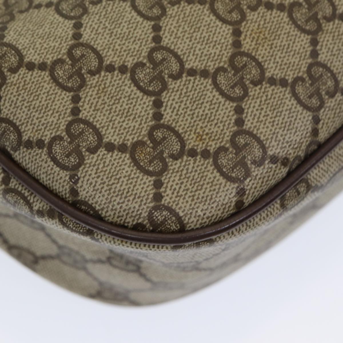 GUCCI GG Canvas Web Sherry Line Shoulder Bag PVC Beige Green Red 86406