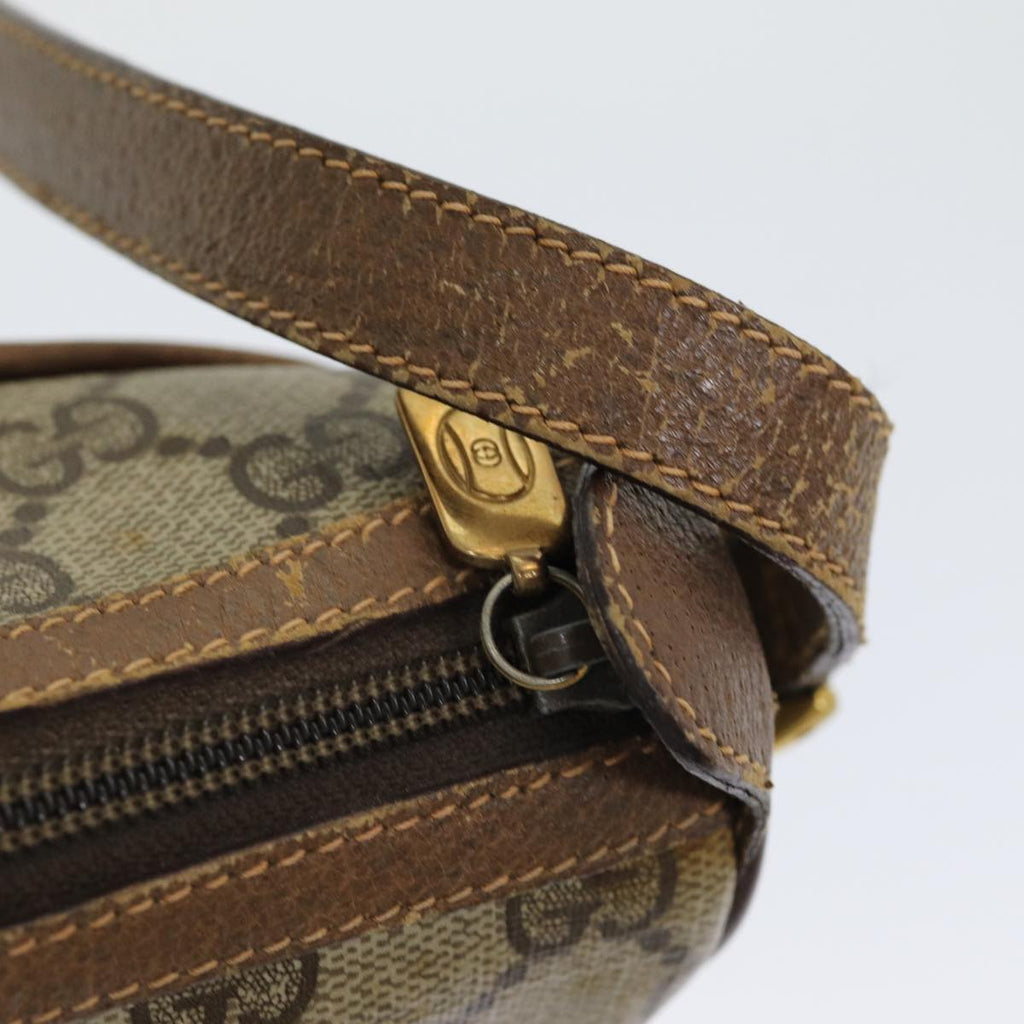GUCCI GG Canvas Web Sherry Line Shoulder Bag PVC Beige Green Red 86406