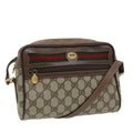 GUCCI GG Supreme Web Sherry Line Shoulder Bag Beige Gold 001 44 6655 86407