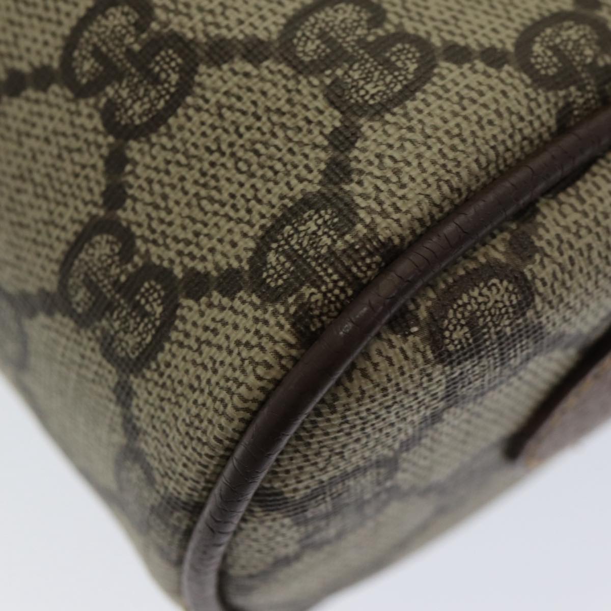 GUCCI GG Supreme Web Sherry Line Shoulder Bag Beige Gold 001 44 6655 86407