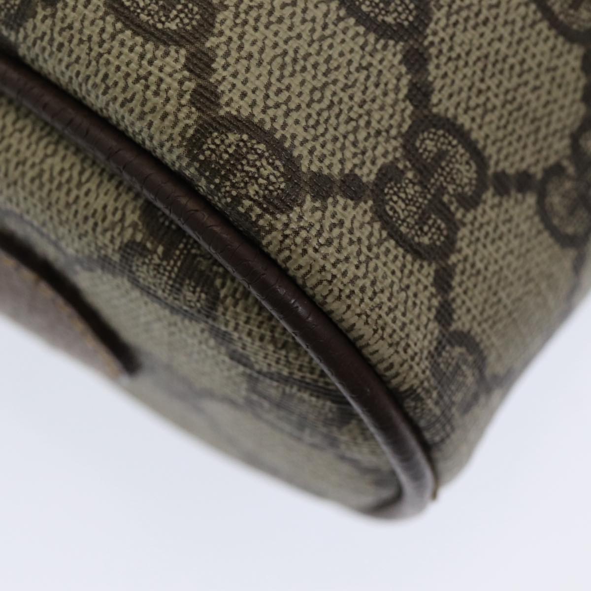 GUCCI GG Supreme Web Sherry Line Shoulder Bag Beige Gold 001 44 6655 86407