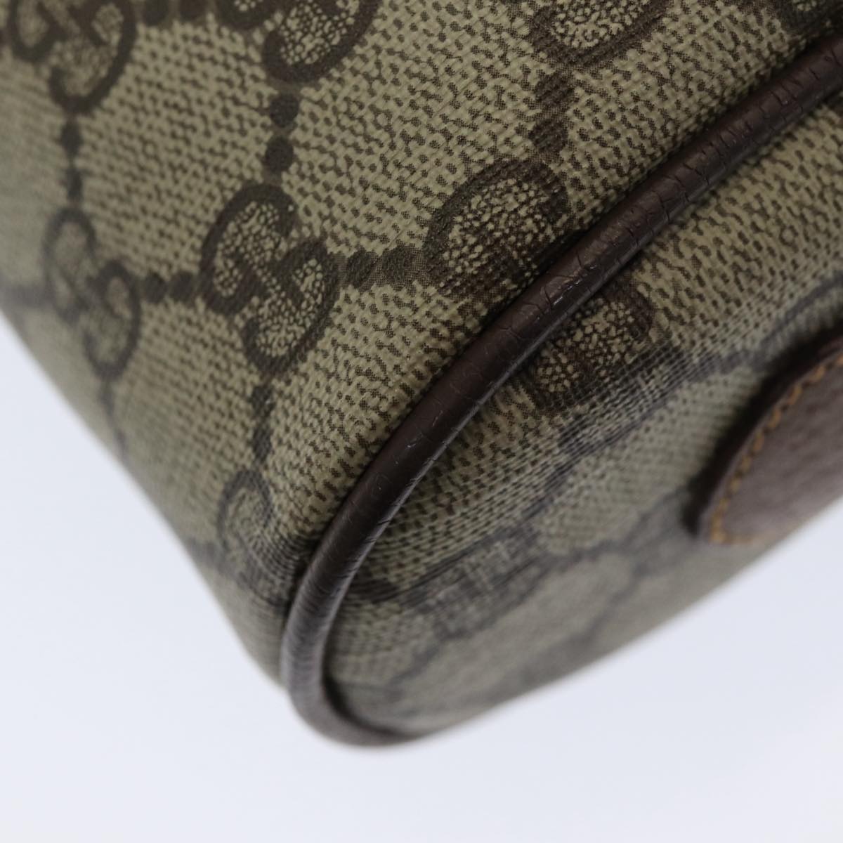 GUCCI GG Supreme Web Sherry Line Shoulder Bag Beige Gold 001 44 6655 86407