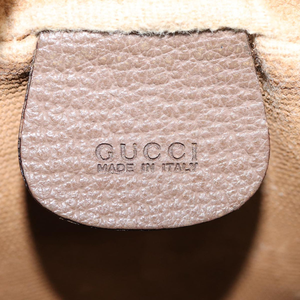 GUCCI GG Supreme Web Sherry Line Shoulder Bag Beige Gold 001 44 6655 86407