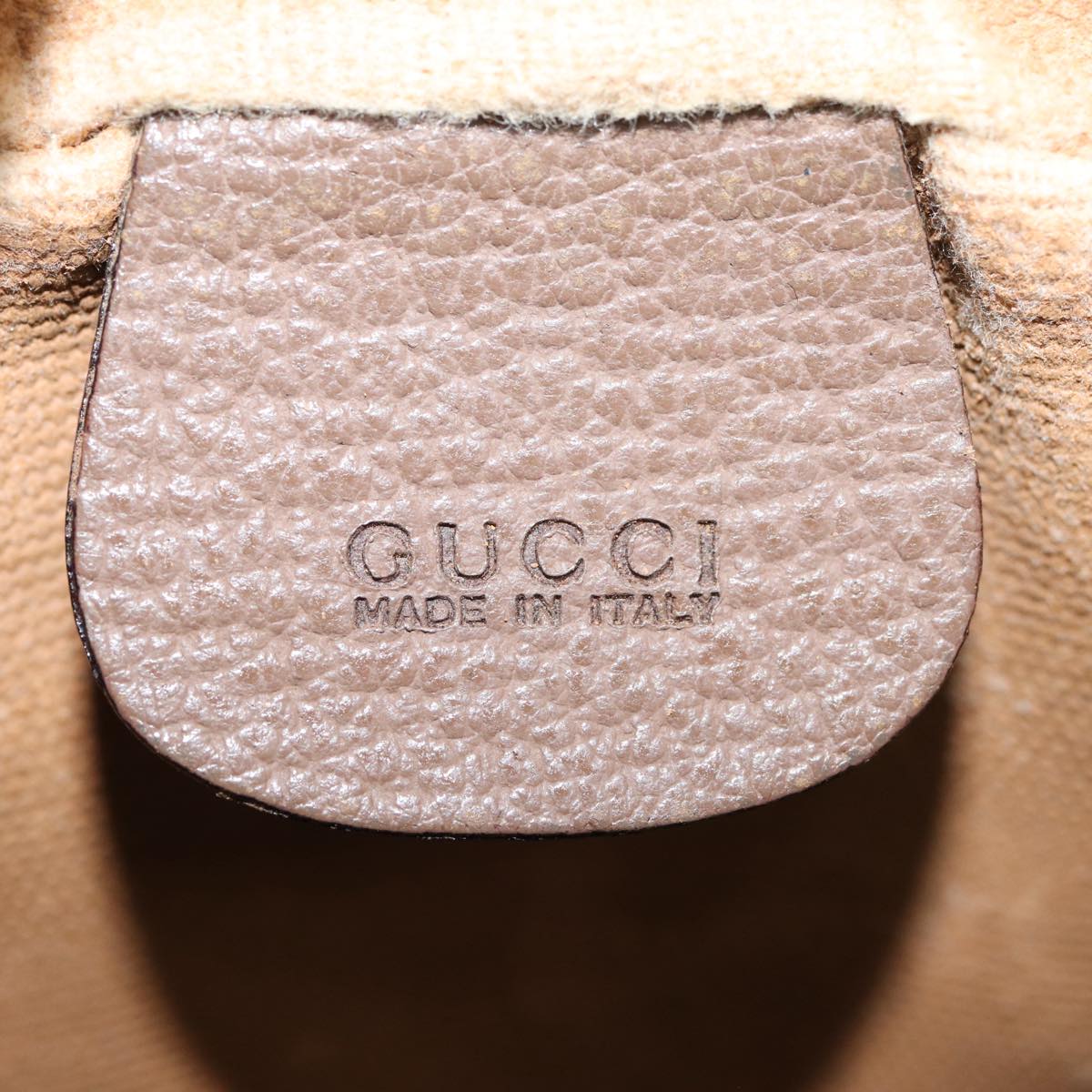 GUCCI GG Supreme Web Sherry Line Shoulder Bag Beige Gold 001 44 6655 86407