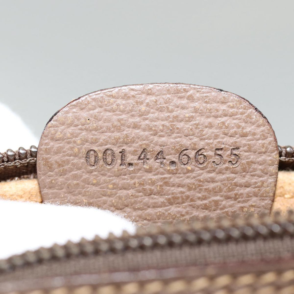 GUCCI GG Supreme Web Sherry Line Shoulder Bag Beige Gold 001 44 6655 86407