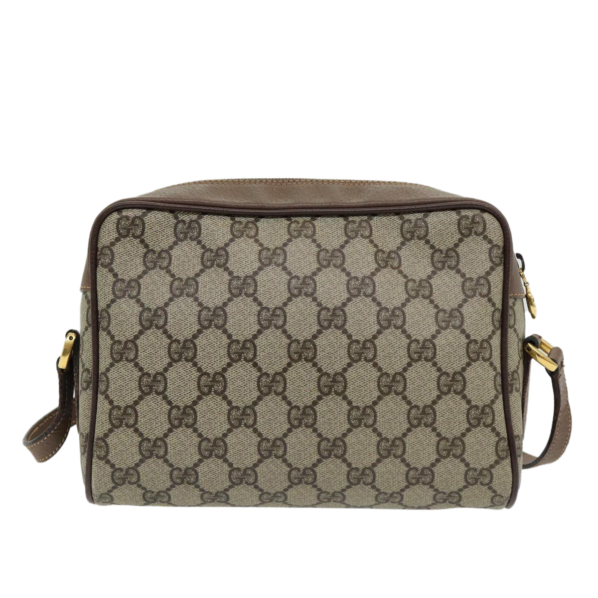 GUCCI GG Supreme Web Sherry Line Shoulder Bag Beige Gold 001 44 6655 86407