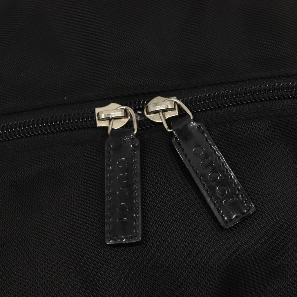 GUCCI Boston Bag Nylon Black Silver 012 0389 002058 86461