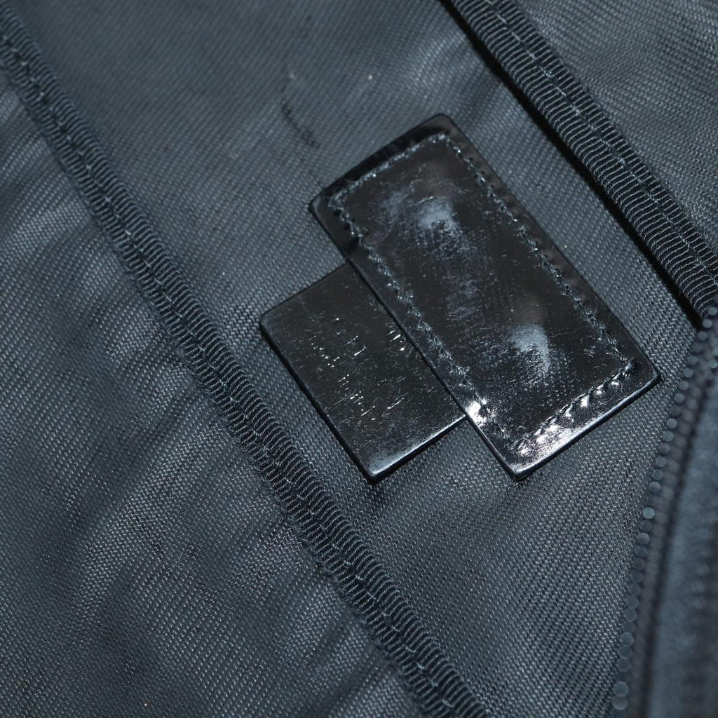 GUCCI Boston Bag Nylon Black Silver 012 0389 002058 86461