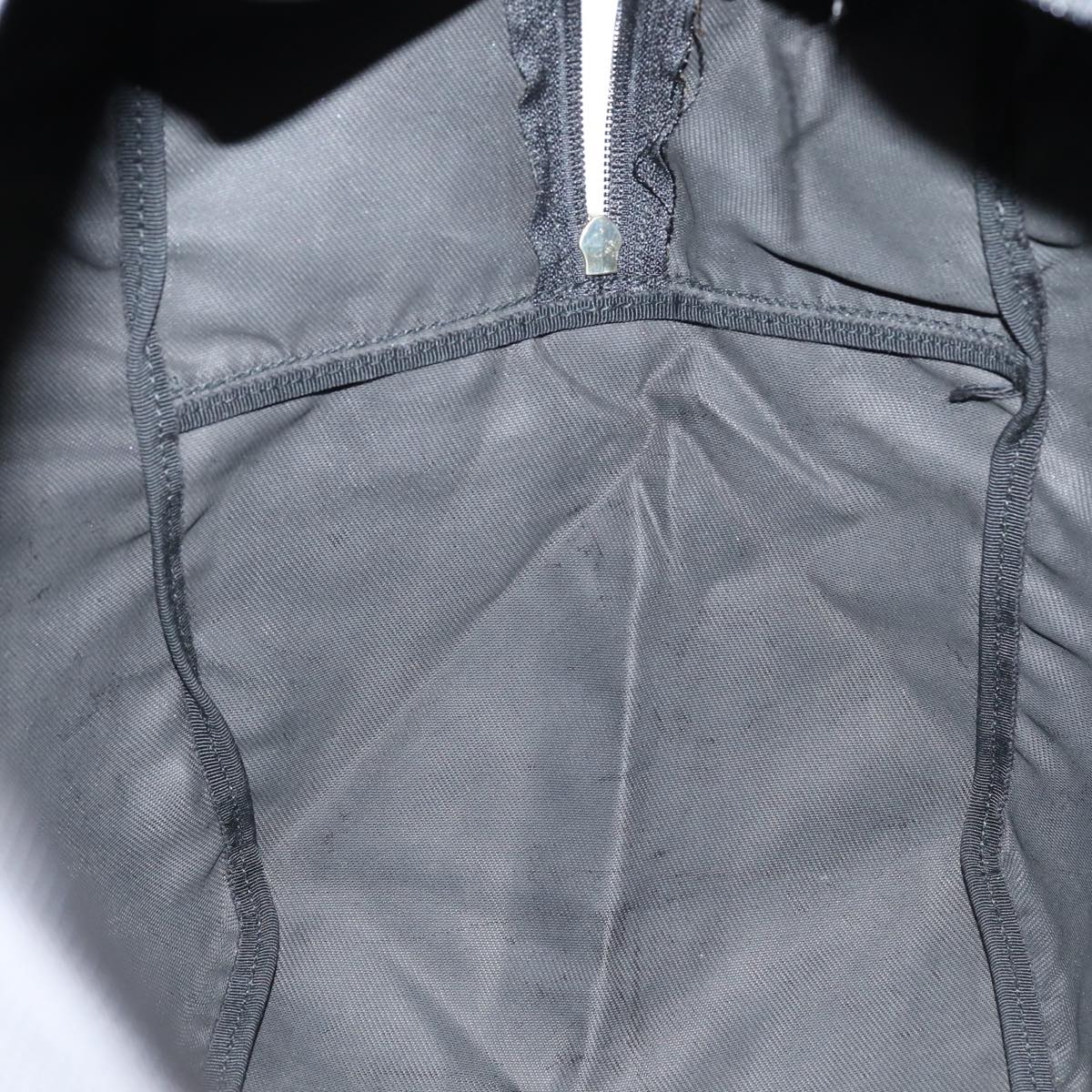 GUCCI Boston Bag Nylon Black Silver 012 0389 002058 86461