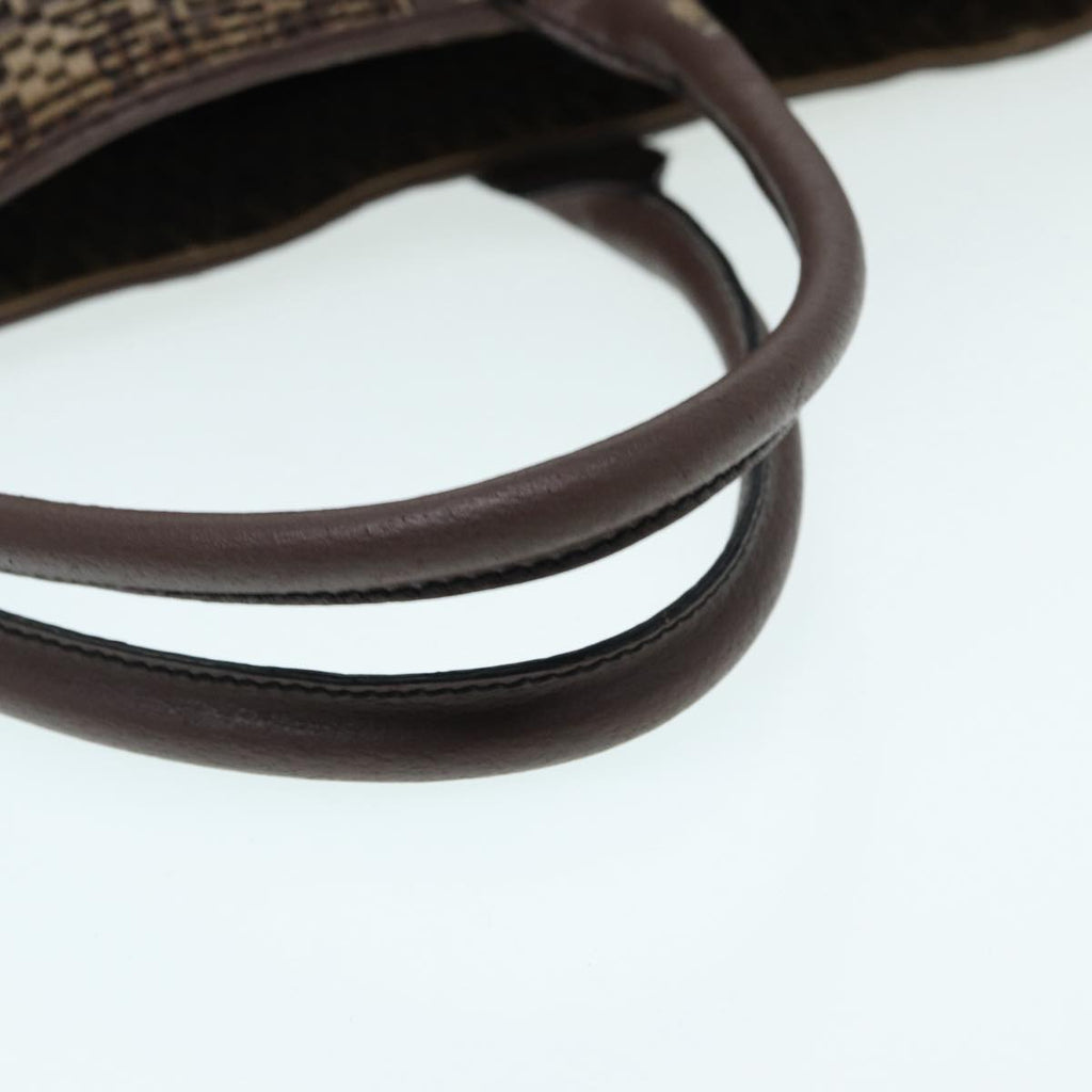 FENDI Zucchino Canvas Hand Bag Brown 86480