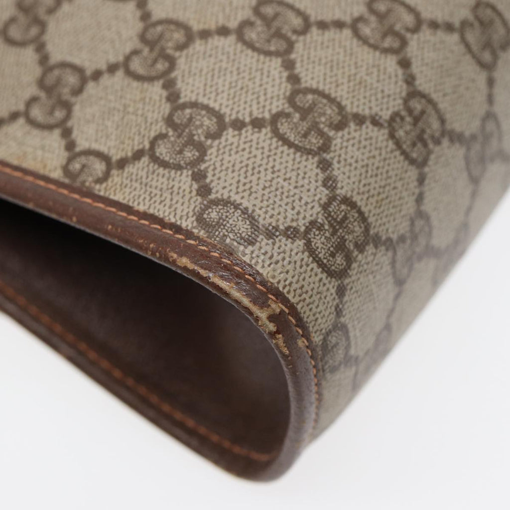 GUCCI GG Supreme Web Sherry Line Clutch Bag Brown 156 01 030 86523
