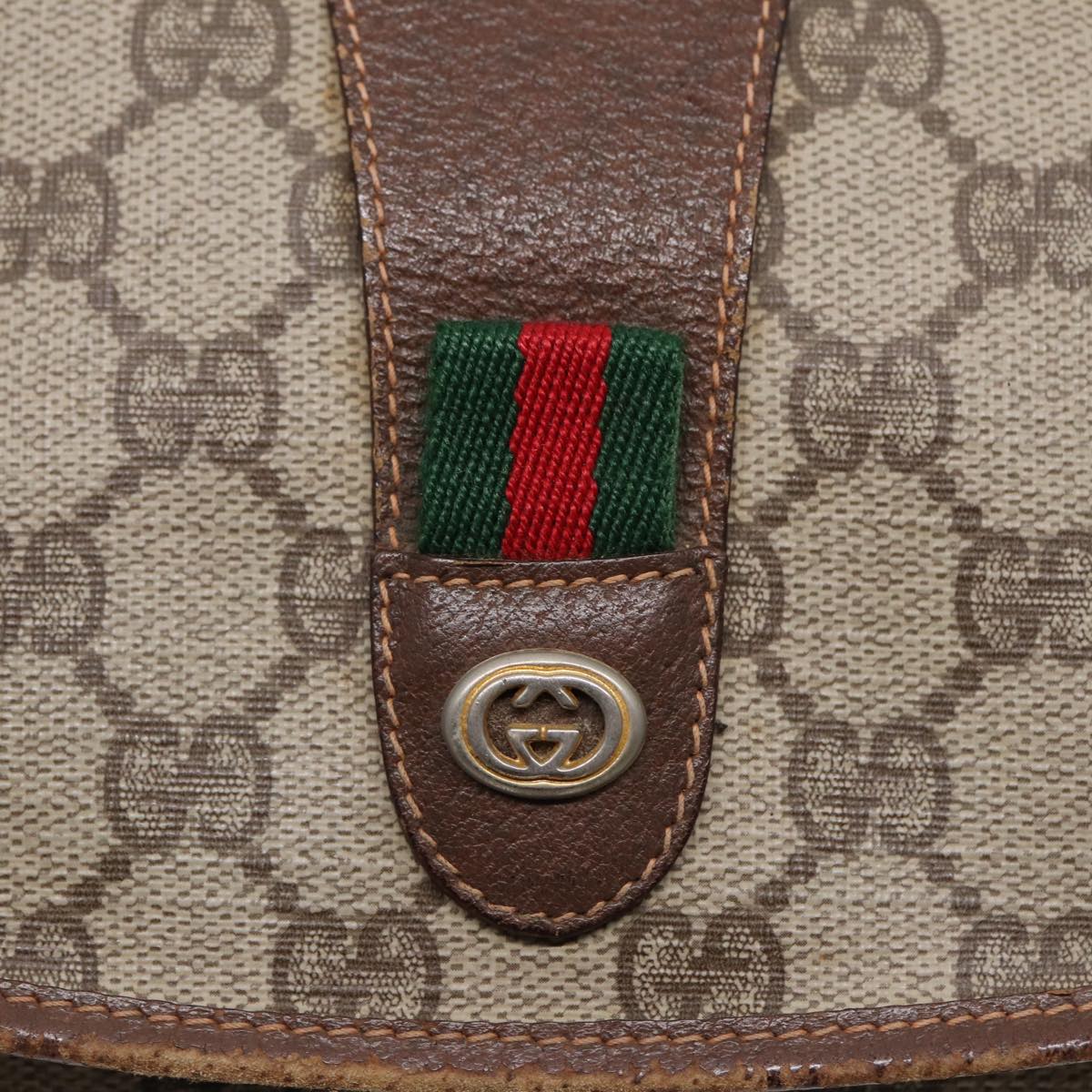 GUCCI GG Supreme Web Sherry Line Clutch Bag Brown 156 01 030 86523