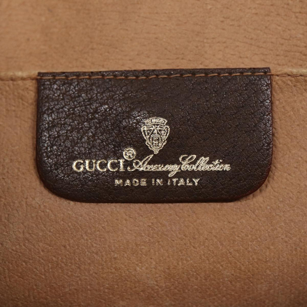 GUCCI GG Supreme Web Sherry Line Clutch Bag Brown 156 01 030 86523
