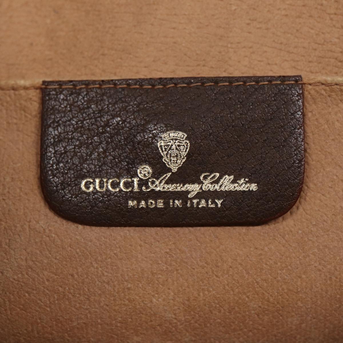 GUCCI GG Supreme Web Sherry Line Clutch Bag Brown 156 01 030 86523