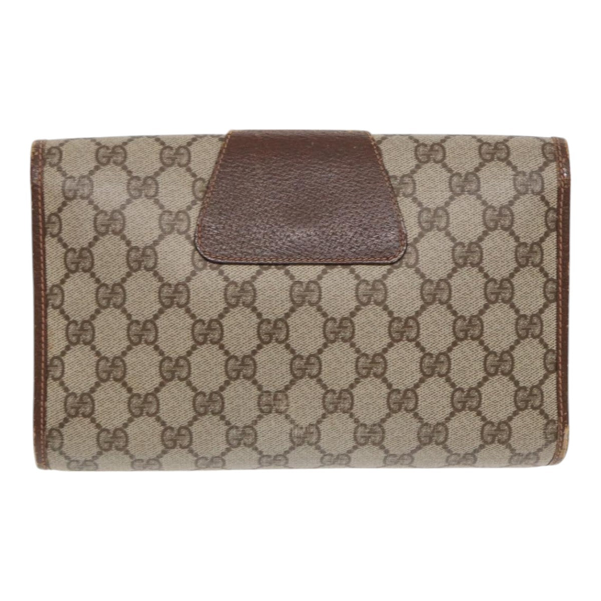GUCCI GG Supreme Web Sherry Line Clutch Bag Brown 156 01 030 86523