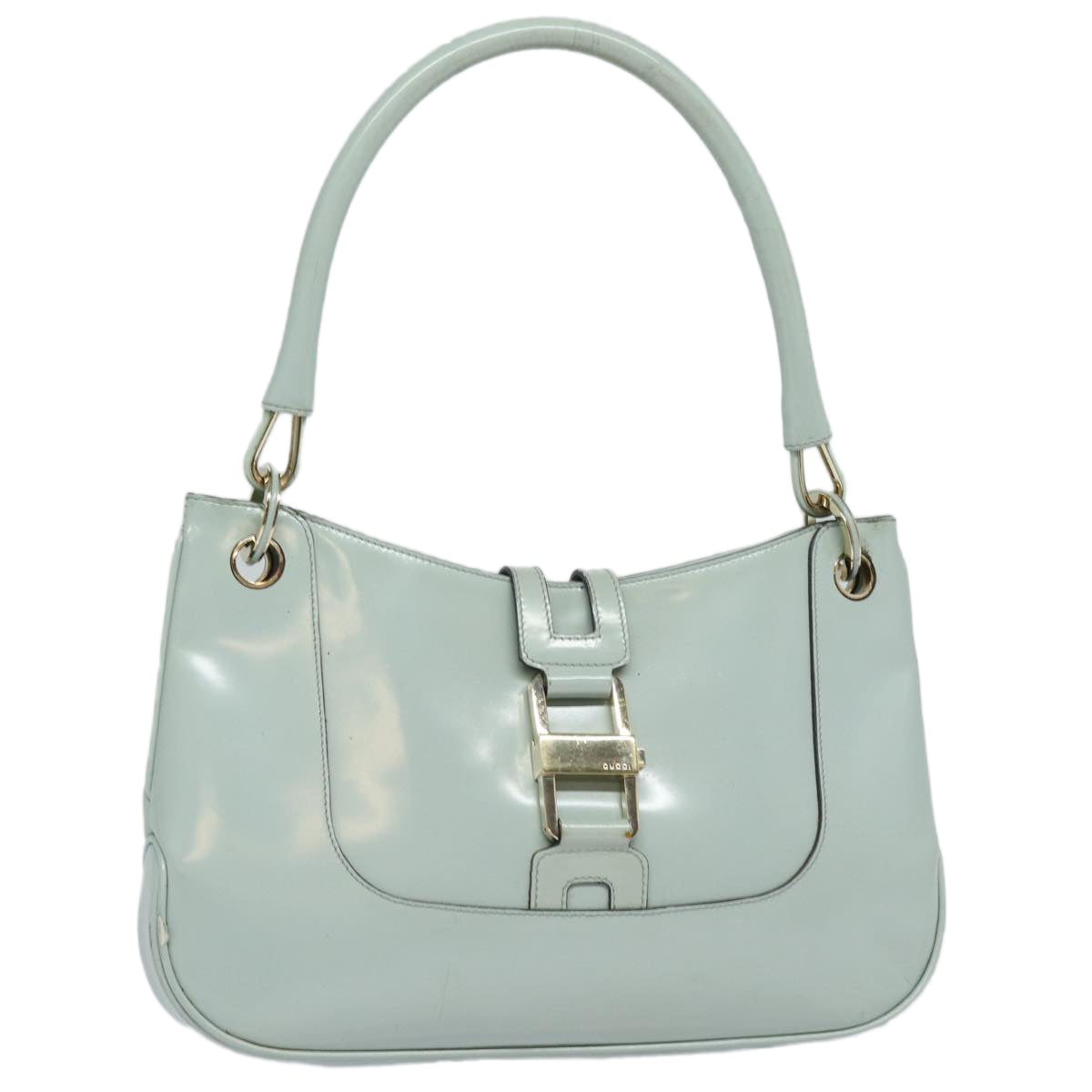 GUCCI Shoulder Bag Enamel Blue Gold 001 4150 86524