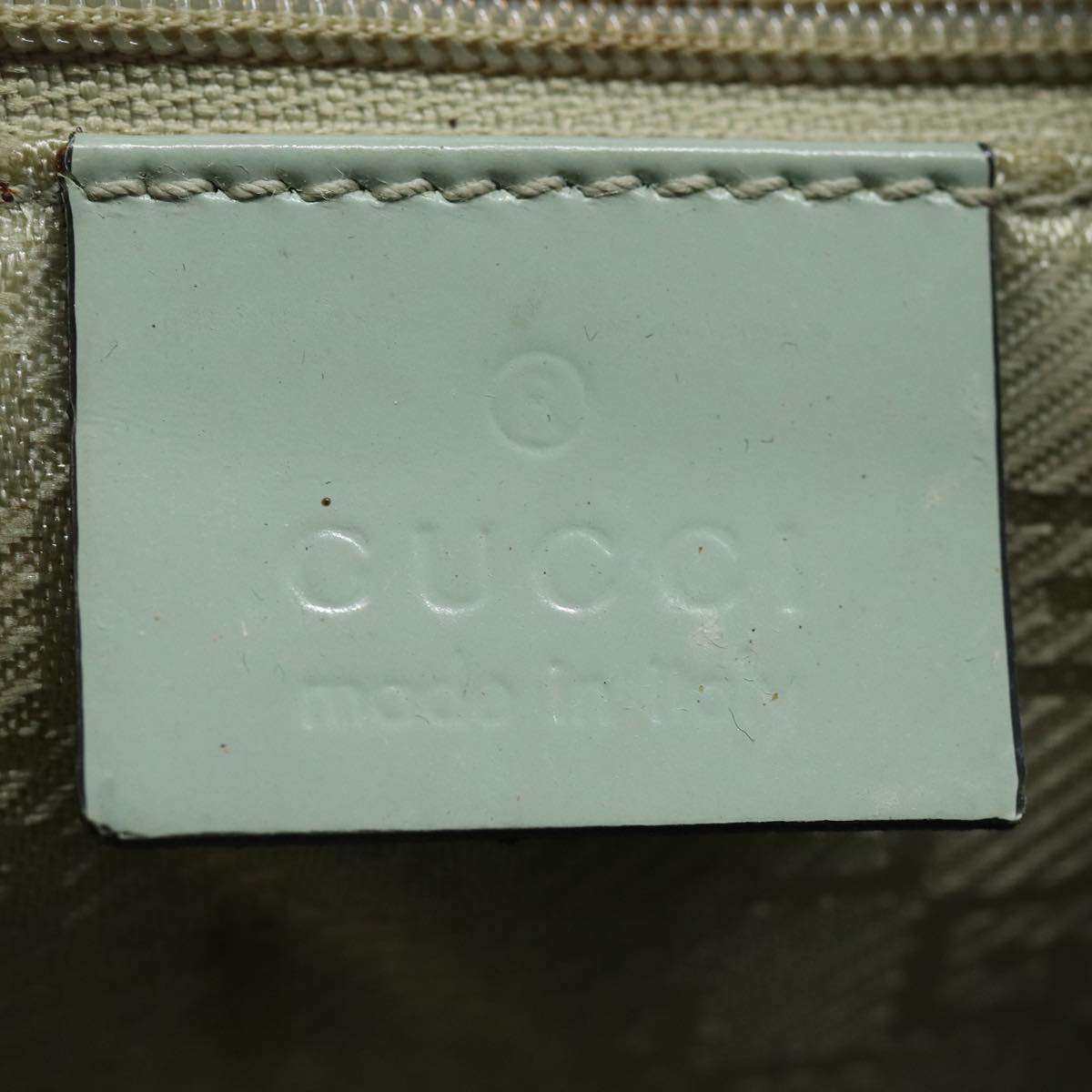 GUCCI Shoulder Bag Enamel Blue Gold 001 4150 86524