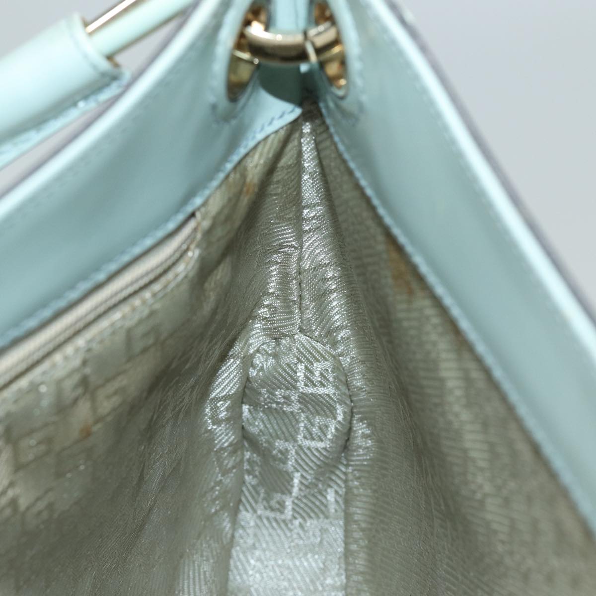 GUCCI Shoulder Bag Enamel Blue Gold 001 4150 86524