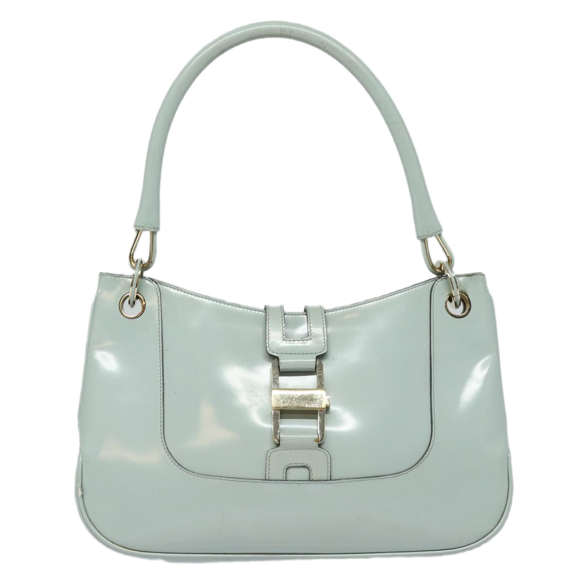 GUCCI Shoulder Bag Enamel Blue Gold 001 4150 86524