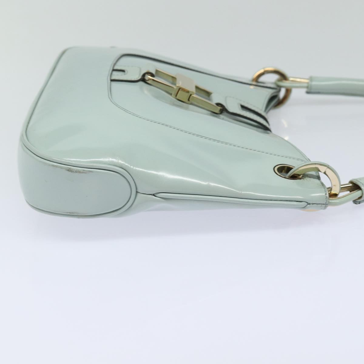 GUCCI Shoulder Bag Enamel Blue Gold 001 4150 86524