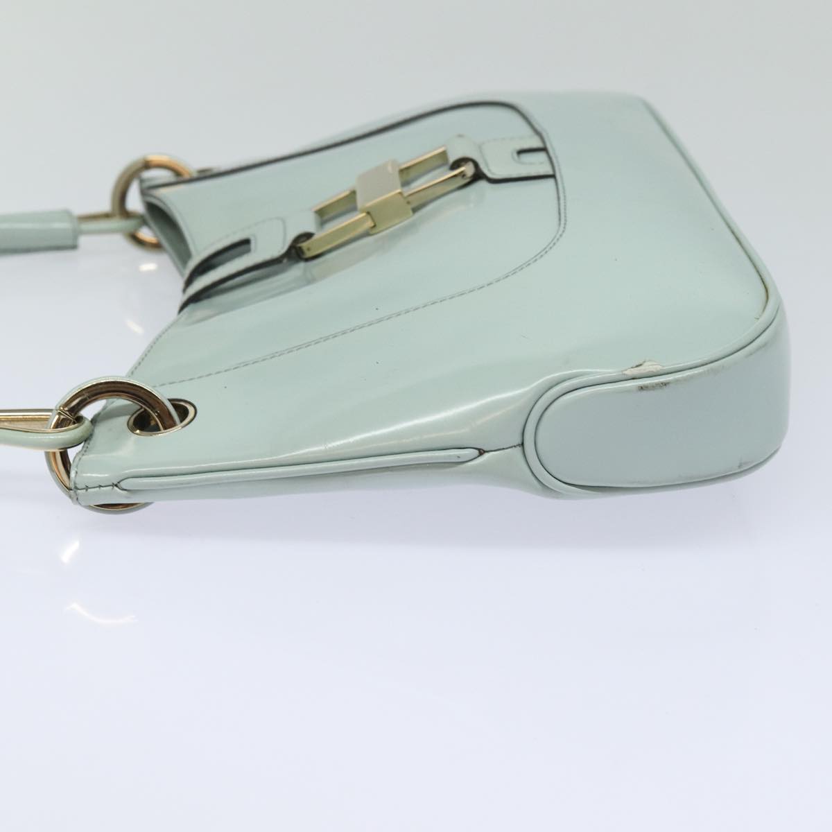 GUCCI Shoulder Bag Enamel Blue Gold 001 4150 86524