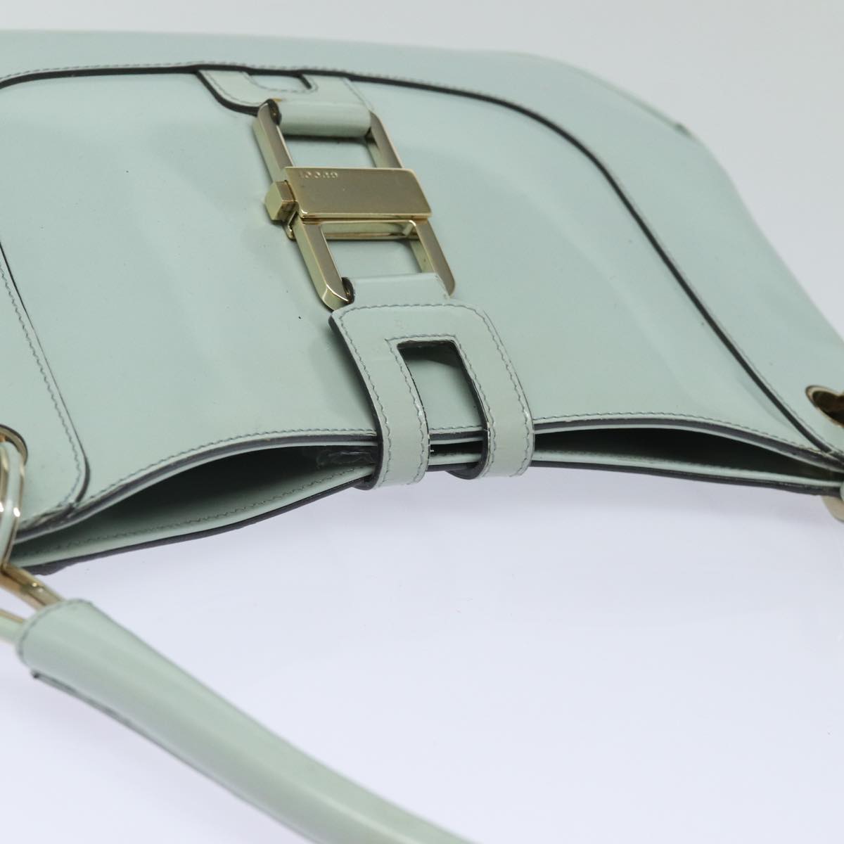 GUCCI Shoulder Bag Enamel Blue Gold 001 4150 86524