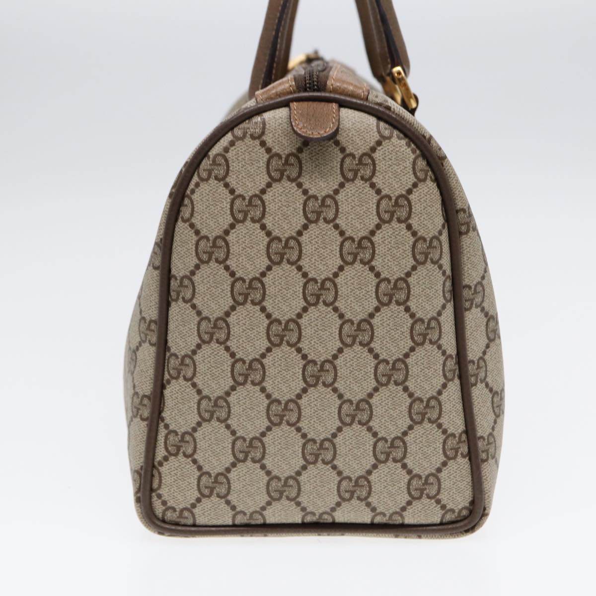GUCCI GG Supreme Web Sherry Line Boston Bag PVC Beige Gold 40 02 007 86544