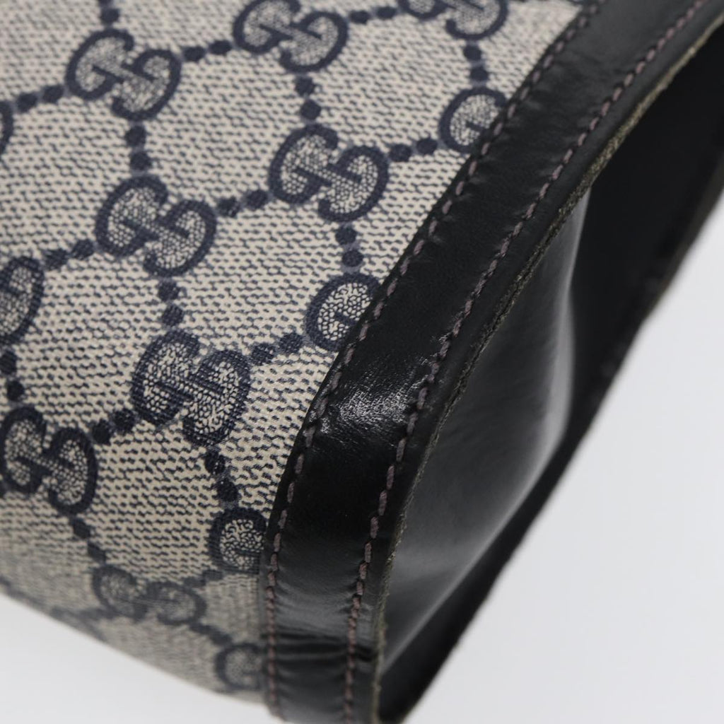 GUCCI GG Supreme Sherry Line Clutch Bag PVC Navy Gold 67 014 3087 86554