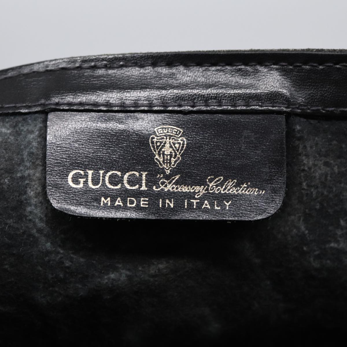 GUCCI GG Supreme Sherry Line Clutch Bag PVC Navy Gold 67 014 3087 86554